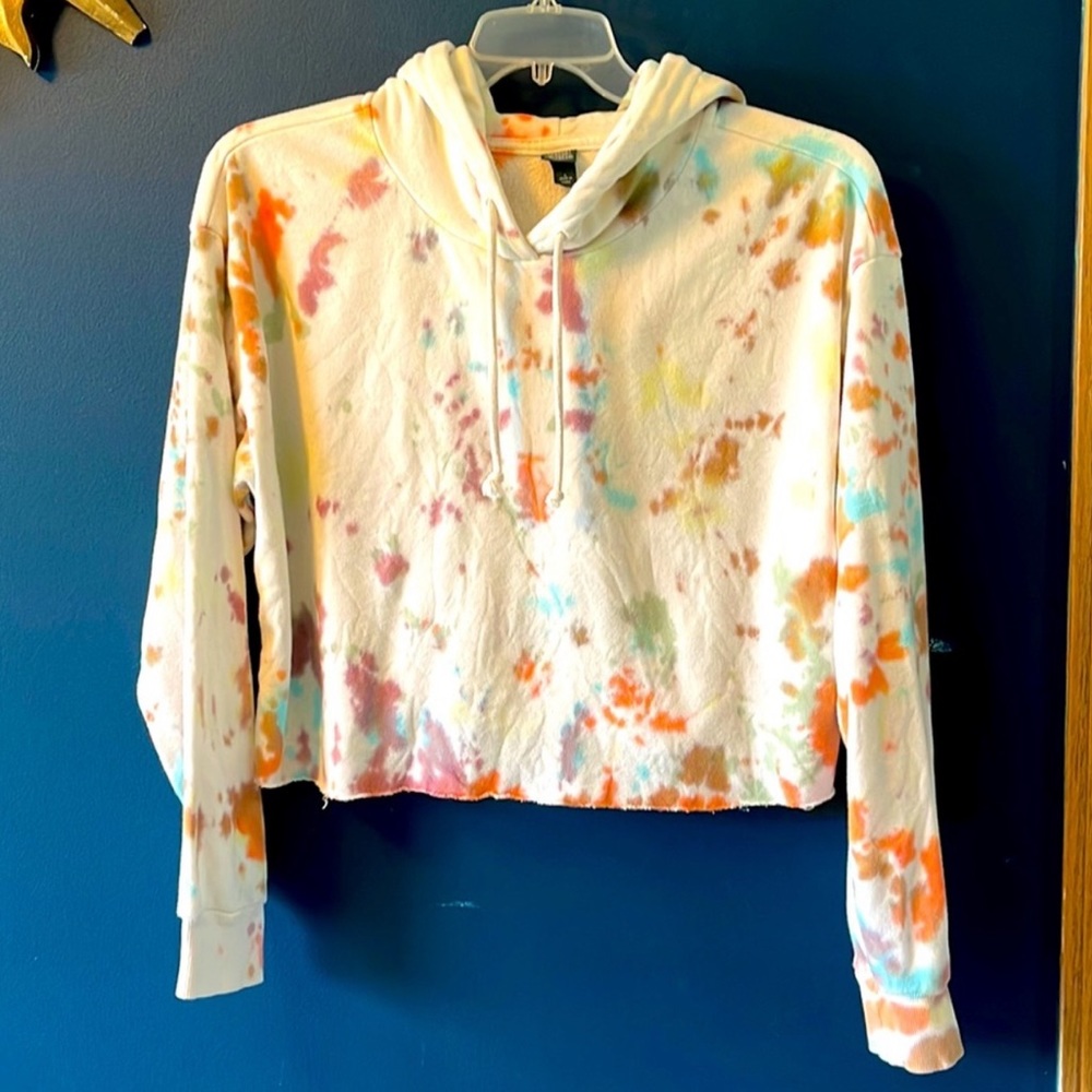 Tie Dye Cropped Hoodie L 2/12